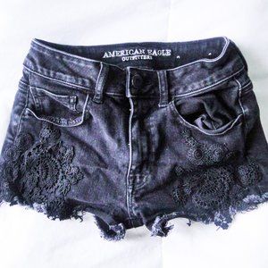 American Eagle Black Denim Shorts